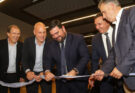 Carlos Albisu participó en la inauguración de la nueva sede del Congreso de Intendentes