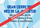 Se posterga el cierre del Mes de la Juventud previsto para este domingo