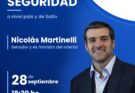 Charla sobre seguridad con el senador Nicolás Martinelli este lunes en Salto